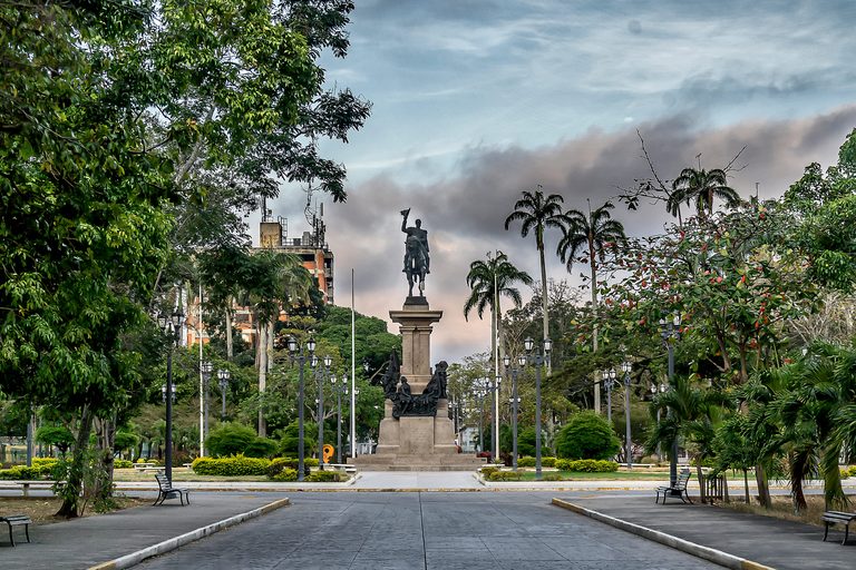 Tree-lined plaza in downtown Barquisimeto